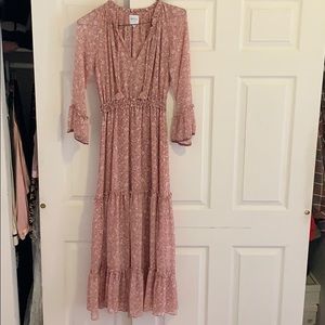 Misa Los Angeles Tiered floral dress